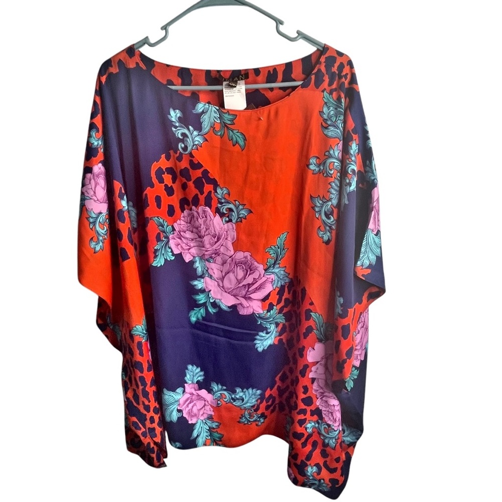 IMAN NWT Bright Blouse Dolman XL/ 1X